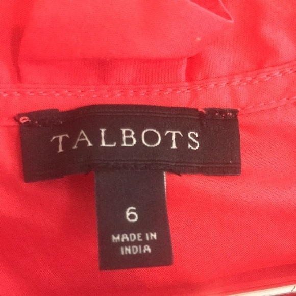 Talbots- embroidered cotton ruffle sheath dress. Size 6. Tea party preppy summer - Picture 2 of 9